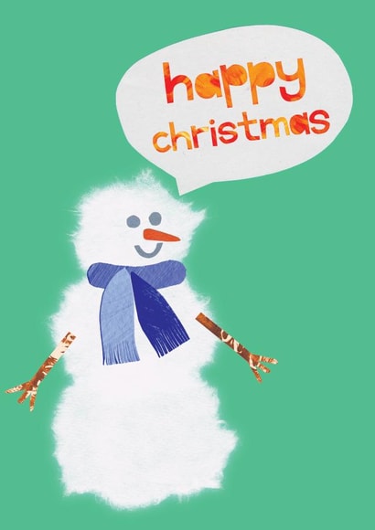 Happy Christmas smiley snowman card created by Eden Fay