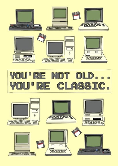 Retro Birthday Card - Classic Computers created by NerdShizzle