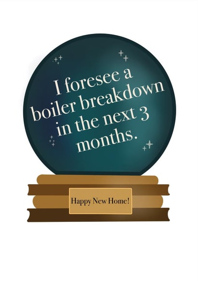 Crystal Cursewords New Home Boiler Breakdown Card created by The Sweary Card Co