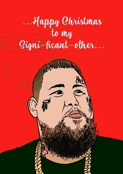 Rag n Bone man significant other Christmas card created by Dani Verbeeten
