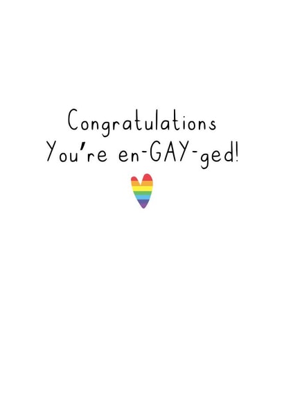 Congratulations You're En-gay-ged - Engagement Celebration Card created by Violet Owen Designs