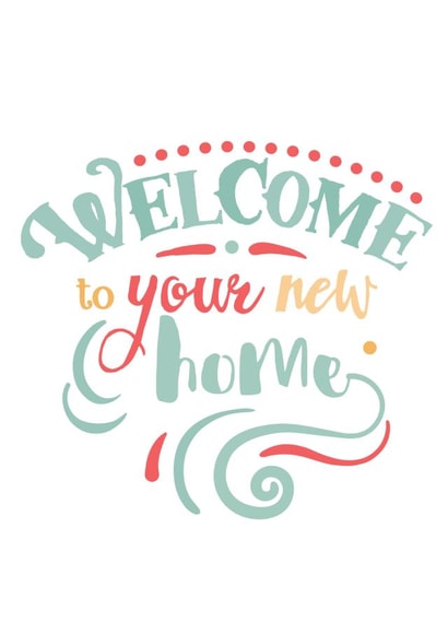 Classic Typography New Home Card - Welcome To Your New Home created by Night designs