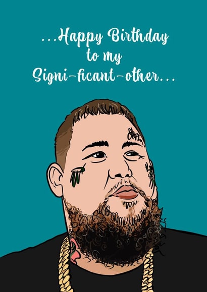 Rag n Bone man Significant other birthday card created by Dani Verbeeten