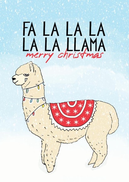 Fa la la Llama Christmas Card created by Pearl Ivy