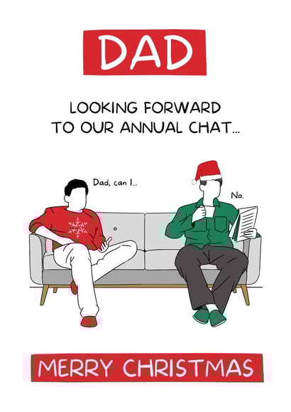 Quality time with Dad Christmas card 1000 created by I Made A Funny!