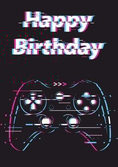 Birthday Card for gamers created by Kelman Cards
