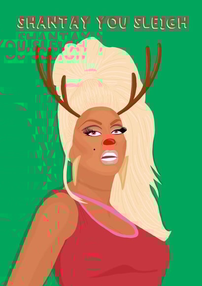 Ru Paul You Sleigh Card  created by Red Koala