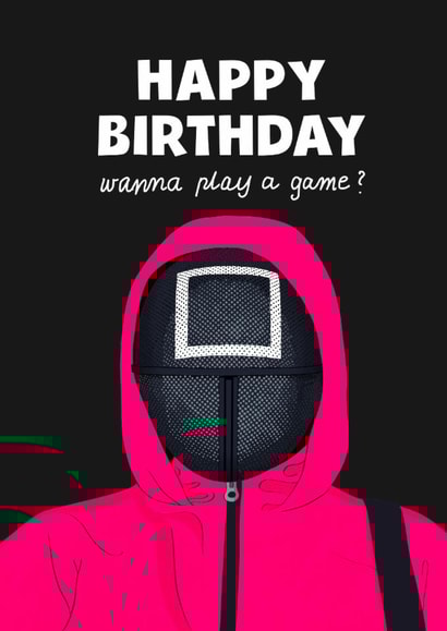 Happy Birthday Squid game card! created by Kasia Cards