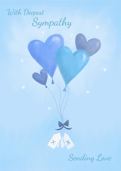 Sympathy Blue Balloons created by Dale Simpson