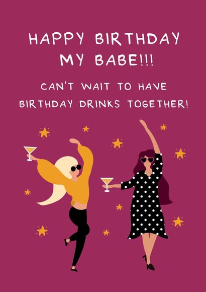 Fun Birthday Card - Drinks - For Her created by Fifi Designs