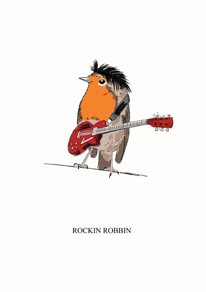 A Robin with a Mullet! created by Sophie Hilton Designs