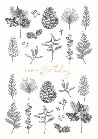 Happy Birthday Plant & Foliage Birthday Card created by Lucy Francis