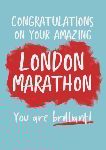 London Marathon Congratulations Card created by Giddy Kipper