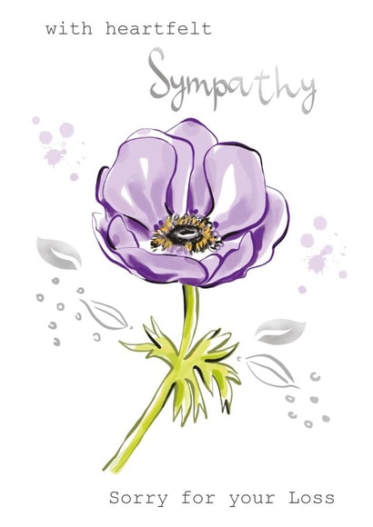 Sympathy Anemone Card created by SABIVO Design by Sabina