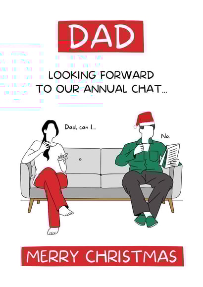 Quality time with Dad Christmas card 1001 created by I Made A Funny!