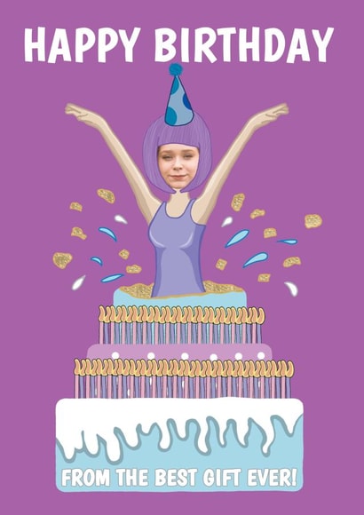 happy birthday from the best gift ever photocard 1001 created by @Cupsie's Creations