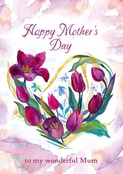 Mother's day card with tulips created by Katycharm