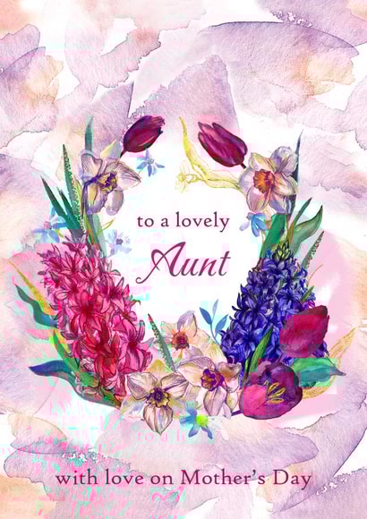 Mother's day card with spring flowers for Aunt created by Katycharm