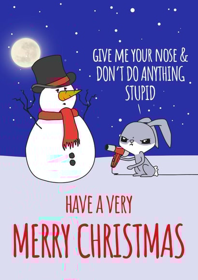 The Christmas Rabbit and Snowman created by NerdShizzle