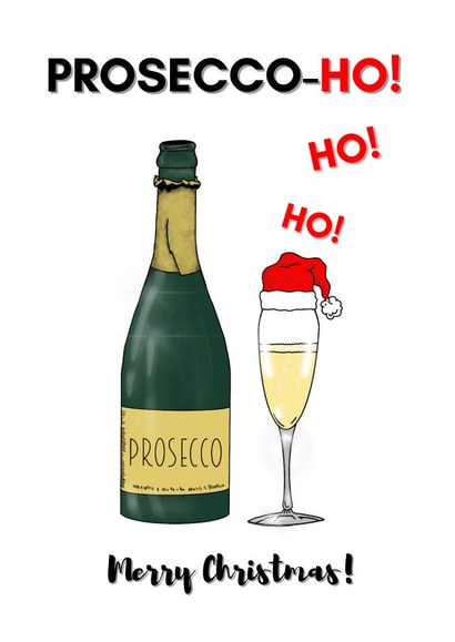Chrsitmas Prosecco HoHoHo created by Lolly's