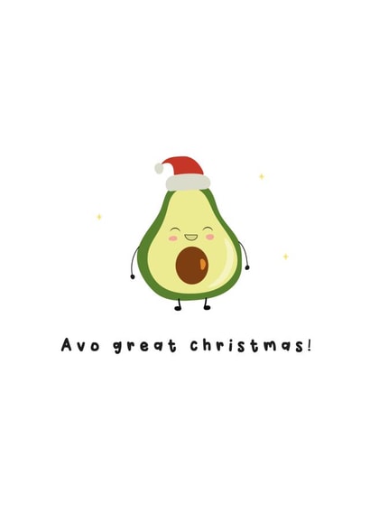 Avocado christmas card created by Giggl Greetings