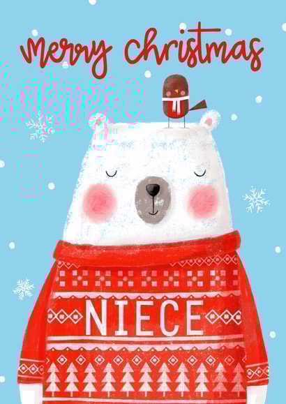 Christmas jumper niece card created by Nicola Watson