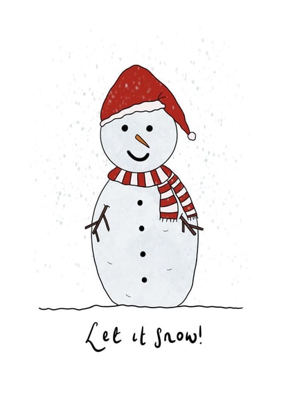 Let it Snow Christmas Card created by Illustrate by Elfums