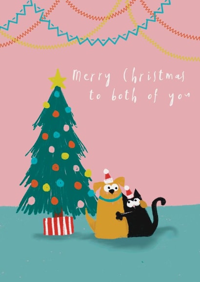 Merry Christmas Cat and Dog card created by Giddy Kipper
