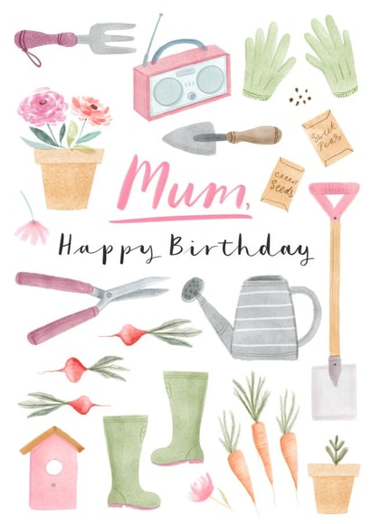 Mum Birthday Gardening Card created by Dalia Clark Design