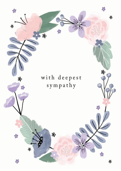 Floral with deepest sympathy card 1000 created by Making Meadows Ltd
