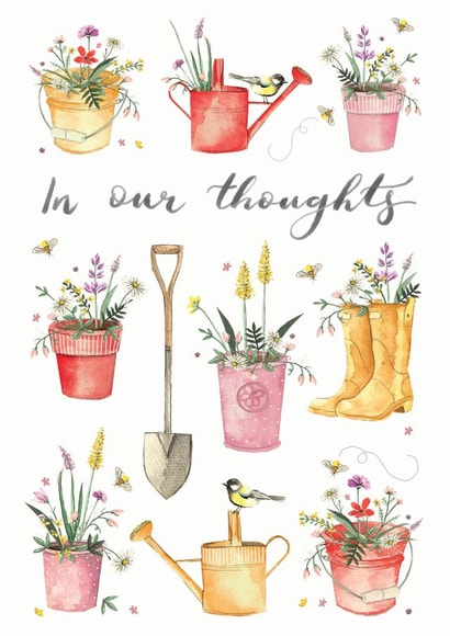 In our thoughts gardening card created by Making Meadows Ltd