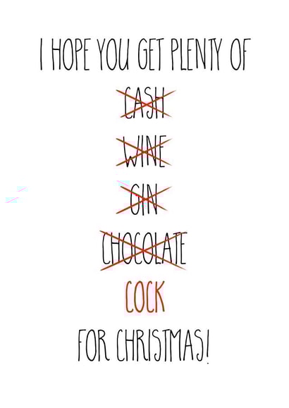 Christmas cock card created by Adam Regester