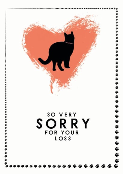 Pet bereavement - Cat created by Willow and Tweet Designs