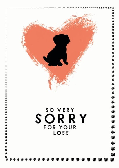 Pet bereavement - Dog created by Willow and Tweet Designs