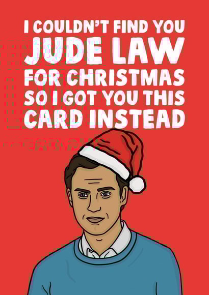 The holiday Jude Law Christmas card created by Studio Doodles
