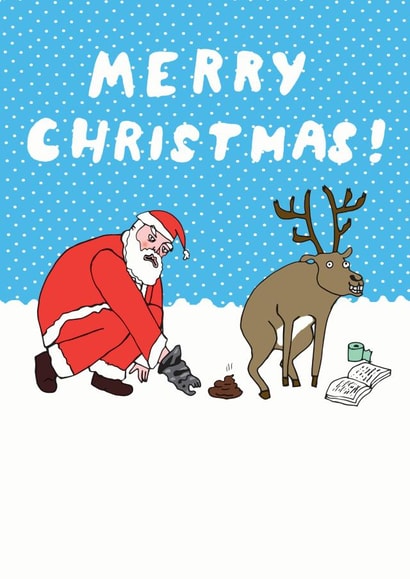 Father Christmas Poo bags created by LIKKS Greeting Cards