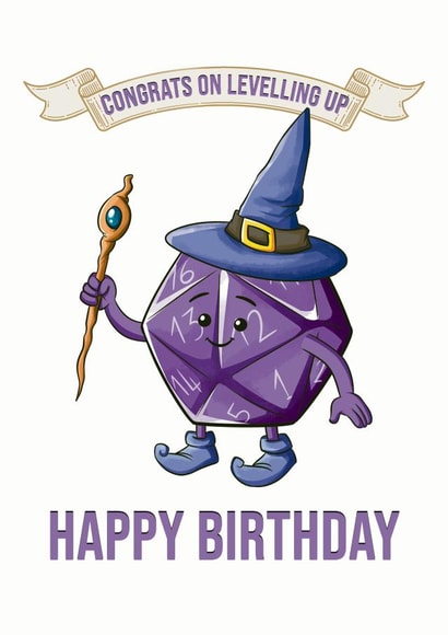 Dungeons and Dragons Birthday Card created by Fox & Vixen Designs