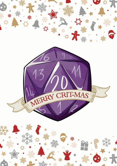 Dungeons and Dragons Merry Crit-Mas Christmas Card created by Fox & Vixen Designs