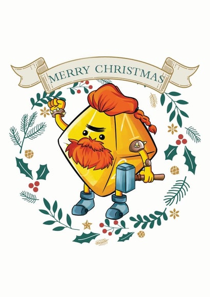 Dungeons and Dragons Merry Christmas Dwarf created by Fox & Vixen Designs