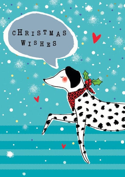 CUTE DALMATION CHRISTMAS CARD created by Leebee Designs