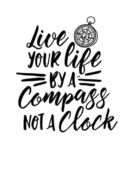 Live your life by a compass not a clock created by An Original Design by Bex