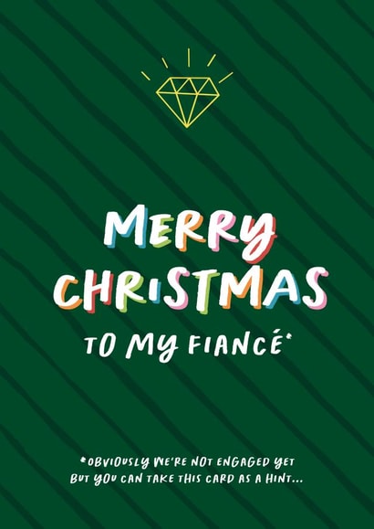 Merry Christmas Engagement Hint card created by Distracted But Creative
