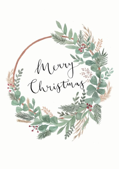 Merry Christmas Wreath Card created by Sage and Hart