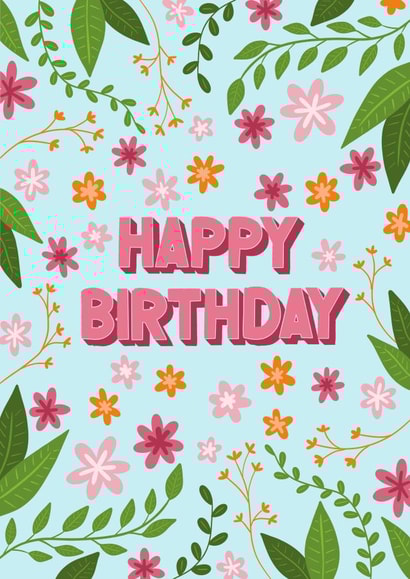 Happy Birthday Botanical Card created by Sarah Cowan