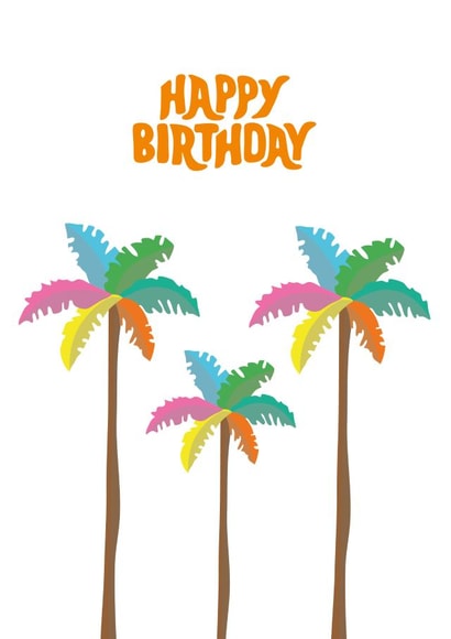Fun Birthday Card - Palm Trees created by Tihara Smith
