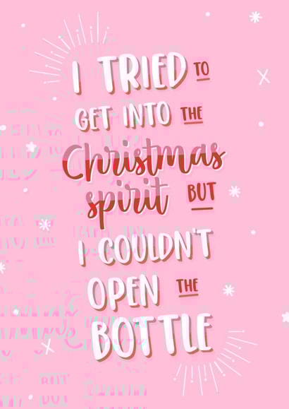 Funny Quote Christmas Spirit Christmas Card created by Design By Emma