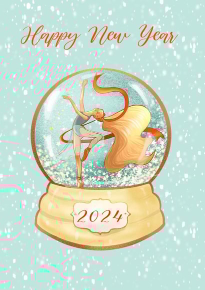 Ballerina in snowball new year created by Albina Uvarova 