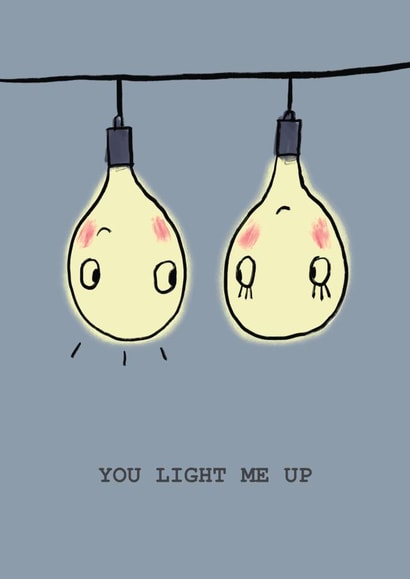 You light me up - Anniversary card created by Sophie Crichton