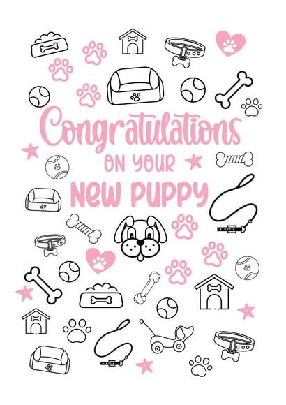 Congratulations On Your New Puppy - Pink created by Rambos Packed