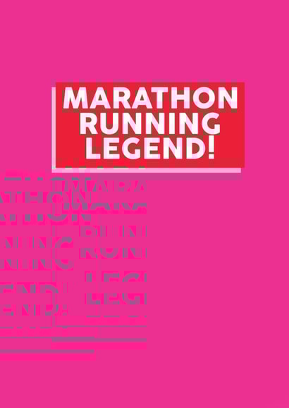 Marathon Running Legend Card created by Banter Cards